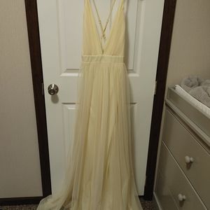 Yellow fashion nova dress